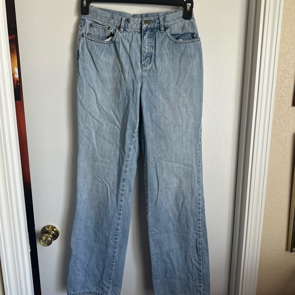 Talbots Blue Flare Wide Leg Denim - Picture 1 of 3